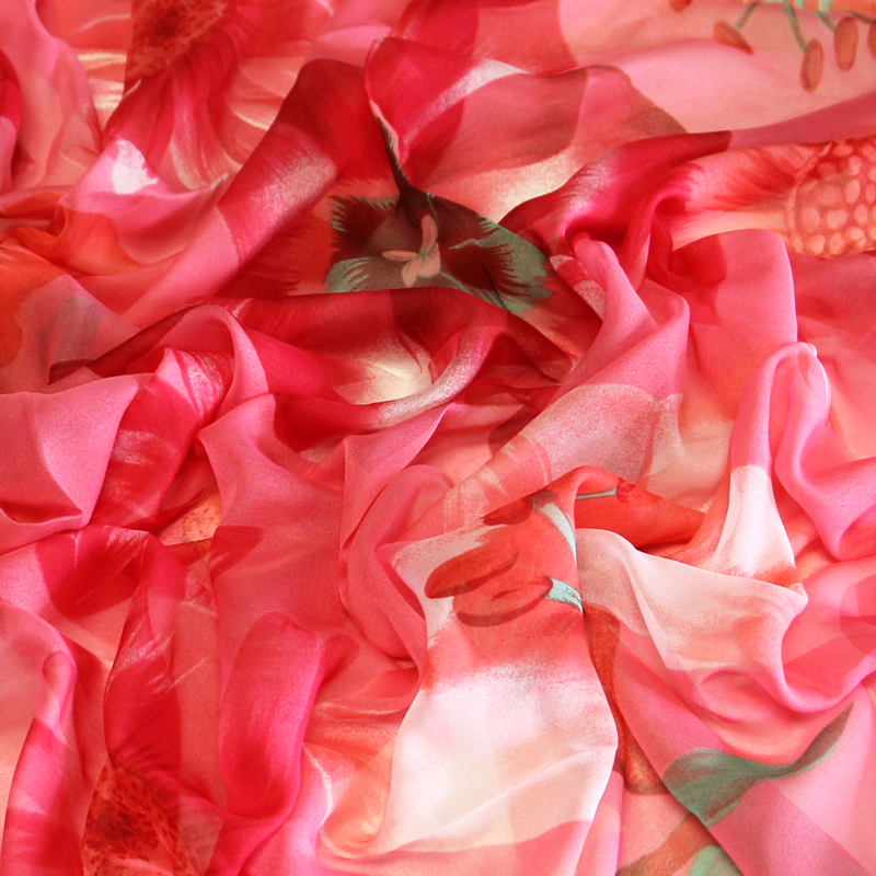 Paréo - Iris & marguerite rose