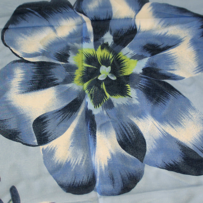 Paréo - Iris & marguerite bleu