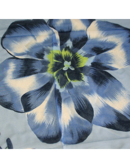 Paréo - Iris & marguerite bleu