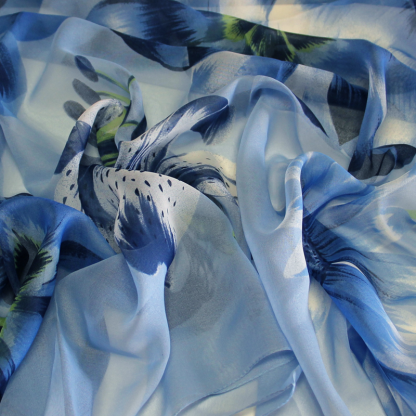 Paréo - Iris & marguerite bleu 2