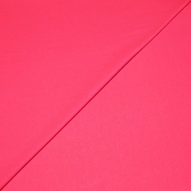 Molleton non gratté (French Terry) - Rose fluo