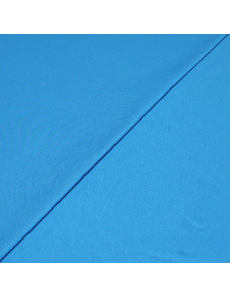 Molleton non gratté (French Terry) - Bleu céruléen