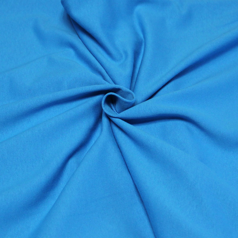 Molleton non gratté (French Terry) - Bleu céruléen