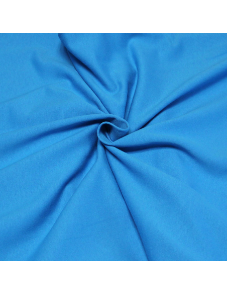 Molleton non gratté (French Terry) - Bleu céruléen