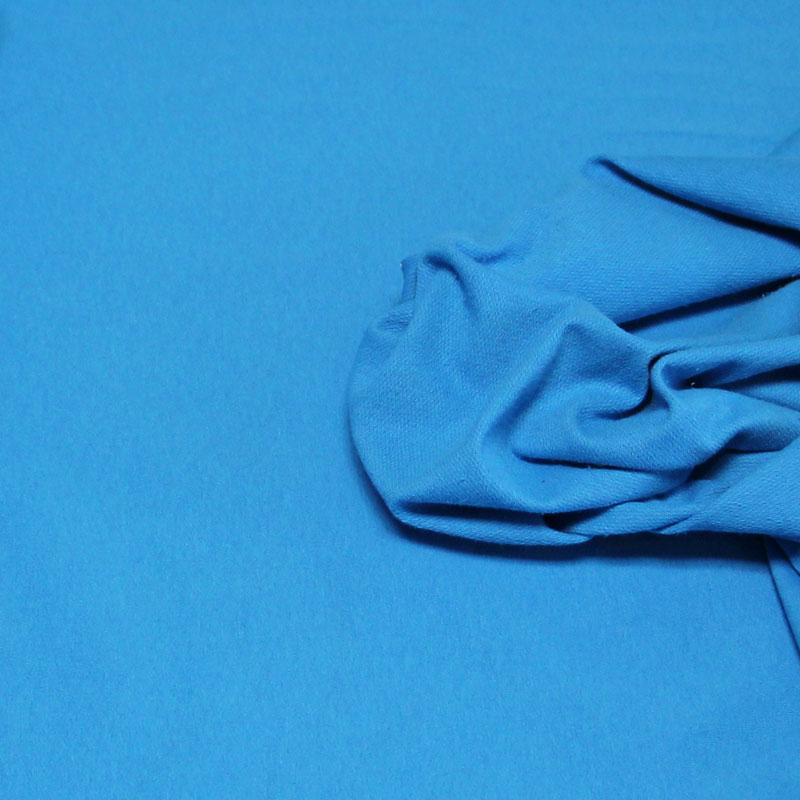 Molleton non gratté (French Terry) - Bleu céruléen