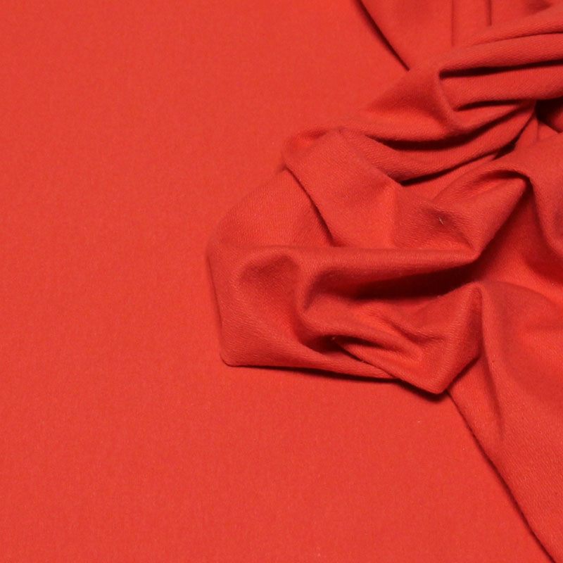 Molleton non gratté (French Terry) - Corail rose