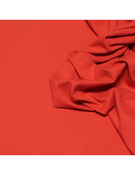 Molleton non gratté (French Terry) - Corail rose