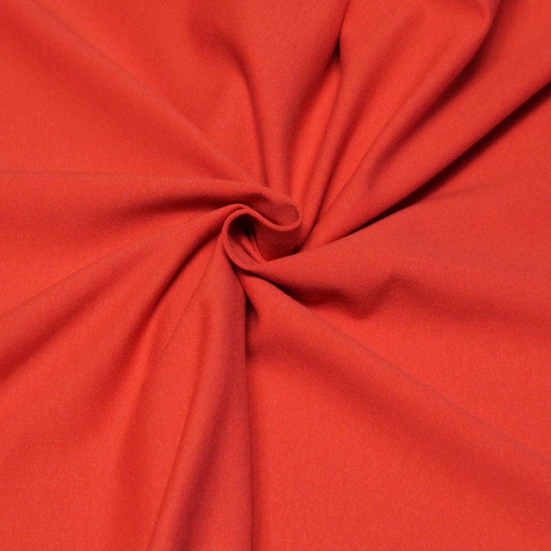 Molleton non gratté (French Terry) - Corail rose