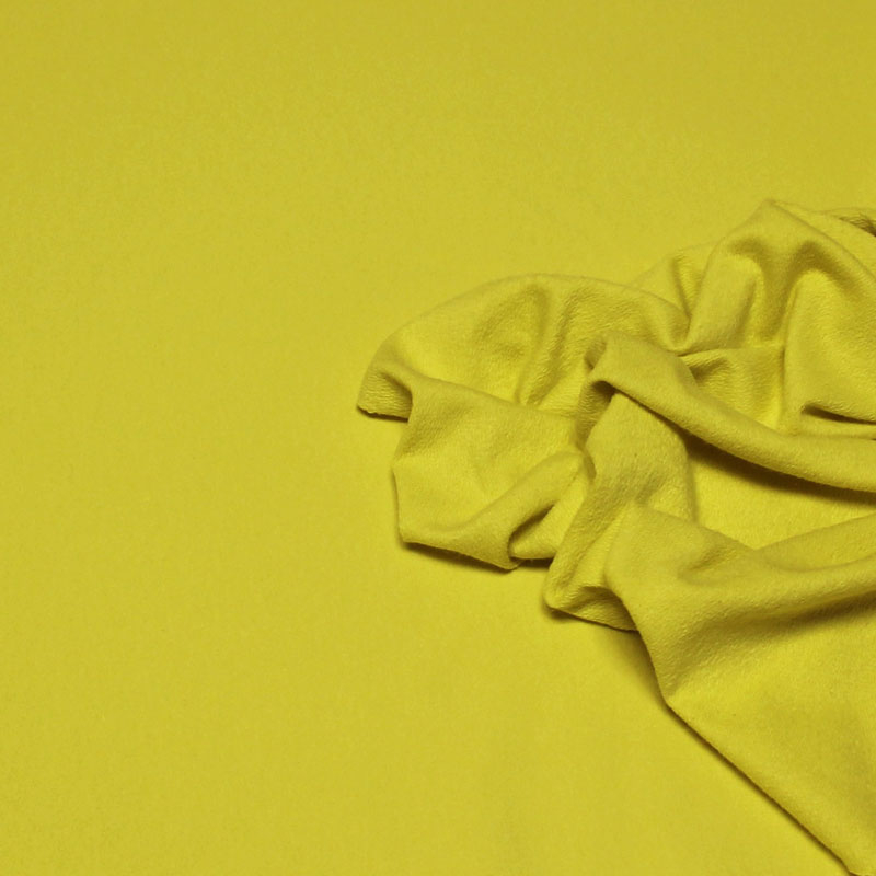 Molleton non gratté (French Terry) - Jaune vif