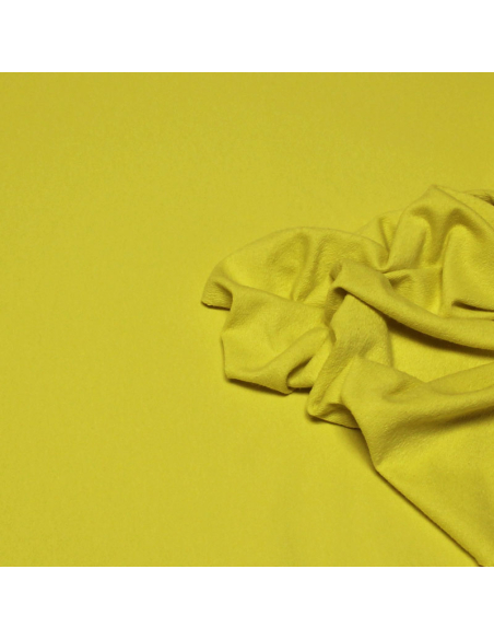 Molleton non gratté (French Terry) - Jaune vif