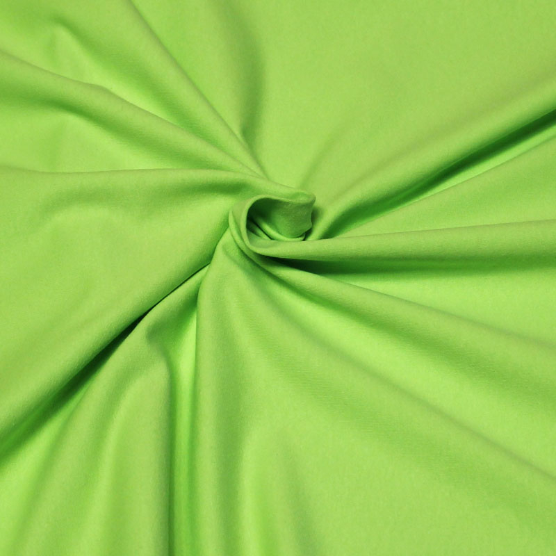 Molleton non gratté (French Terry) - Vert clair fluo