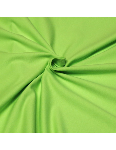 Molleton non gratté (French Terry) - Vert clair fluo
