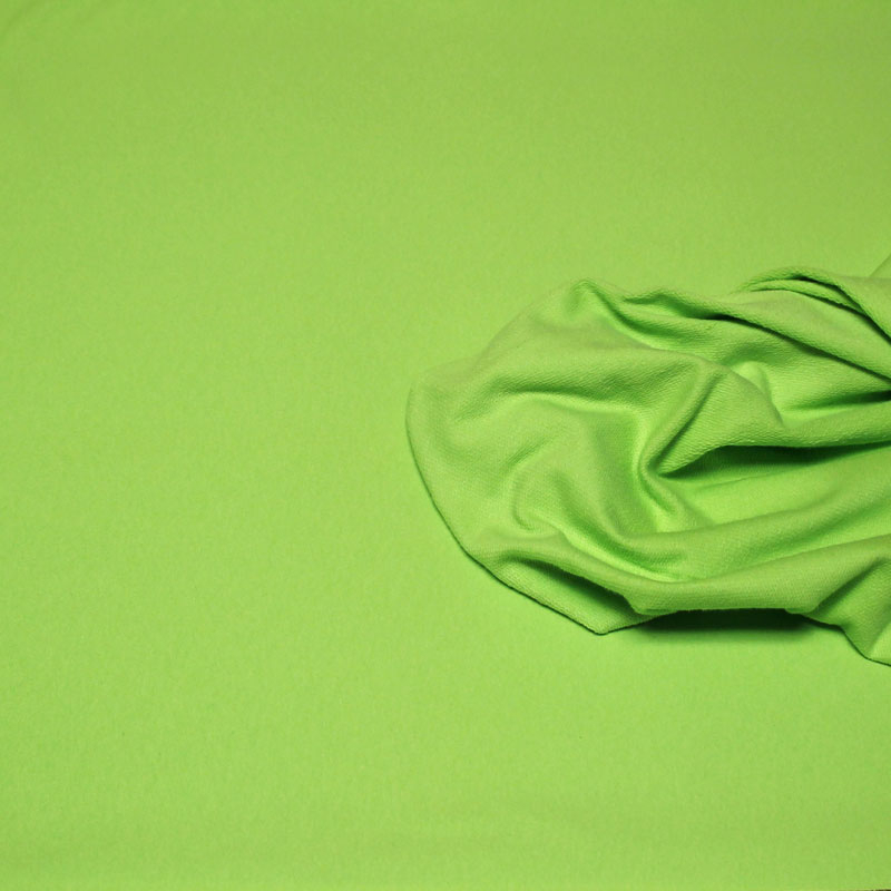 Molleton non gratté (French Terry) - Vert clair fluo