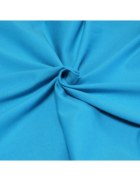 Molleton non gratté (French Terry) - Bleu lagon