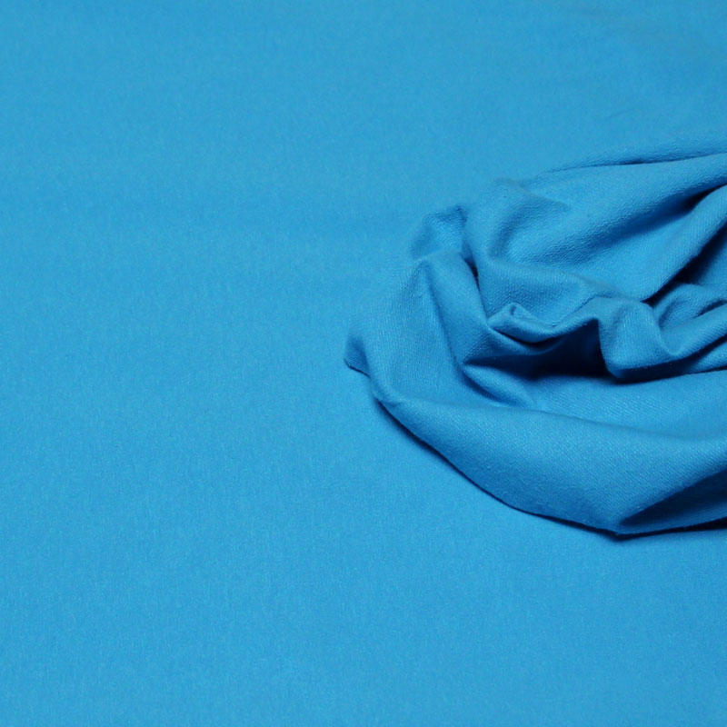 Molleton non gratté (French Terry) - Bleu lagon