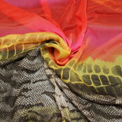 Paréo - Reptile fuchsia 2