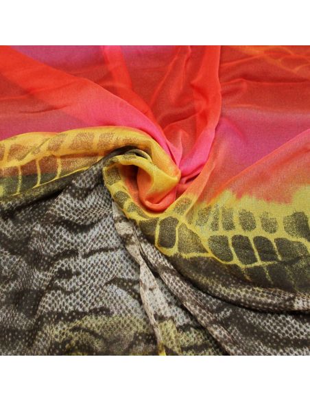 Paréo - Reptile fuchsia