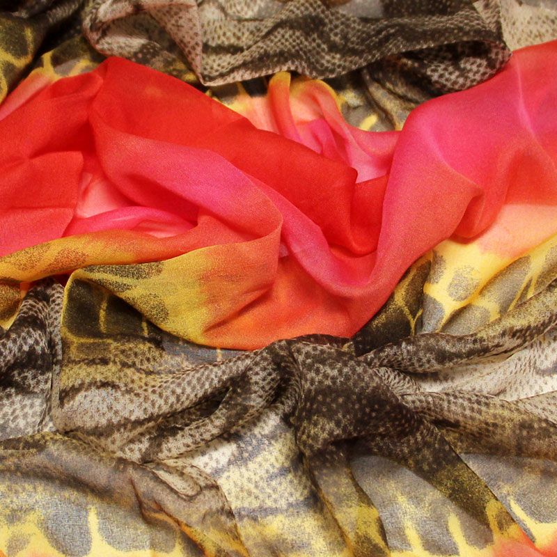 Paréo - Reptile fuchsia