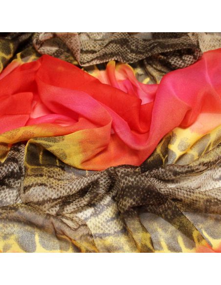 Paréo - Reptile fuchsia