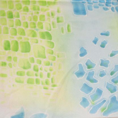 Paréo - Mosaïque abstraite verte & bleu