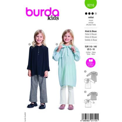 Patron Burda 9216 - Manteau pour enfants