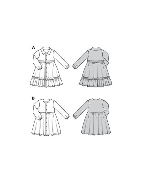 Patron Burda 9217 - Robe pour enfants