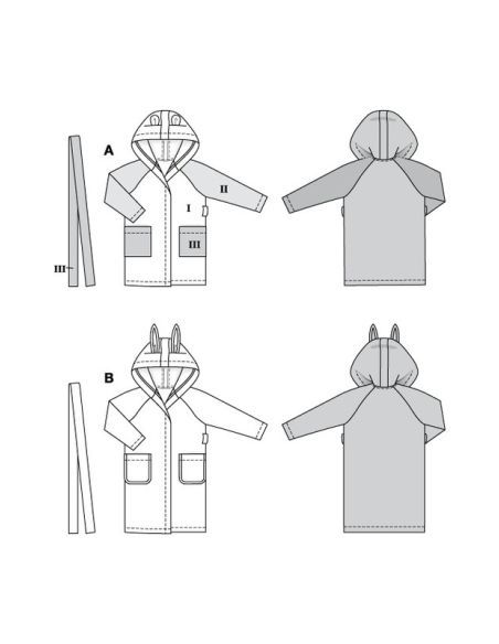 Patron Burda 9219 - Peignoir pour enfants