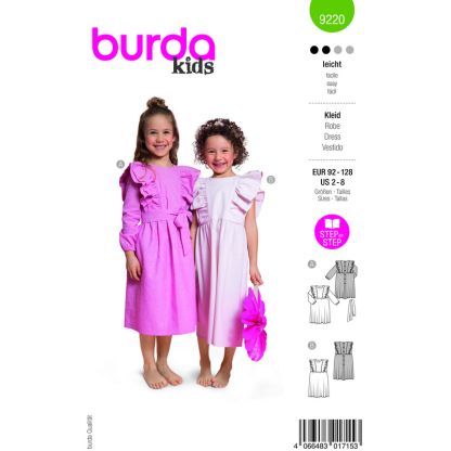 Patron Burda 9220 - Robe de fête pour enfants