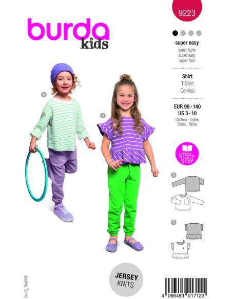 Patron Burda 9223 - Sweat-shirt pour enfants