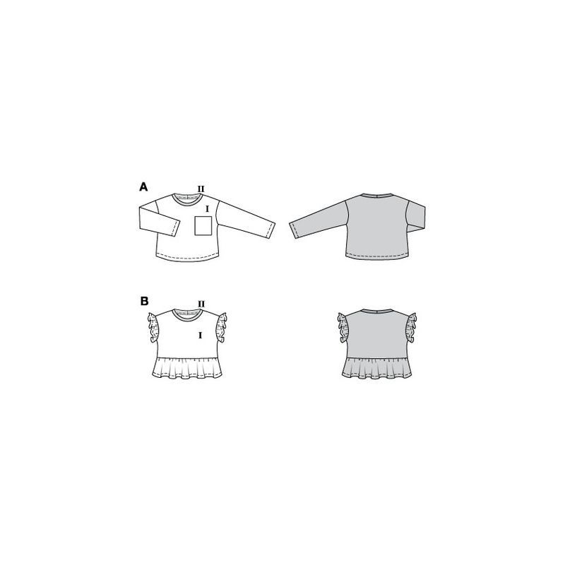 Patron Burda 9223 - Sweat-shirt pour enfants