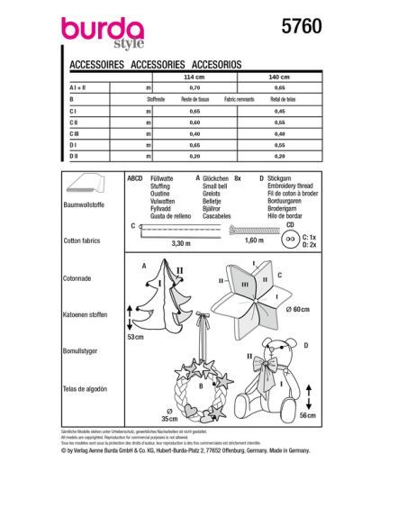 Patron Burda 5760 - DIY de Noël