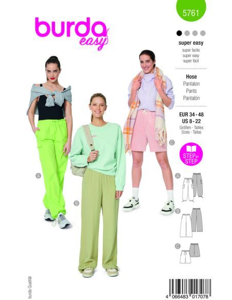 Patron Burda 5761 - Pantalons polyvalents