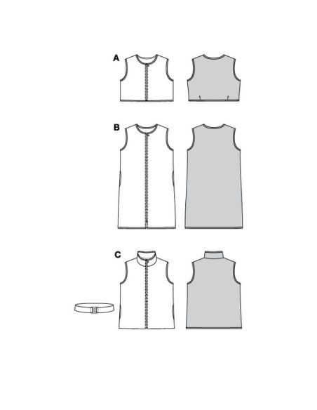 Patron Burda 5764 - Gilets matelassés