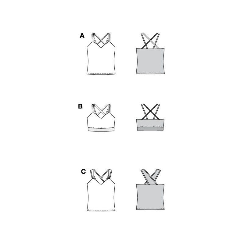 Patron Burda 5765- Tops sportifs