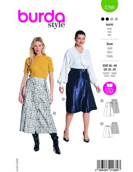 Patron Burda 5766 - Jupes glamour
