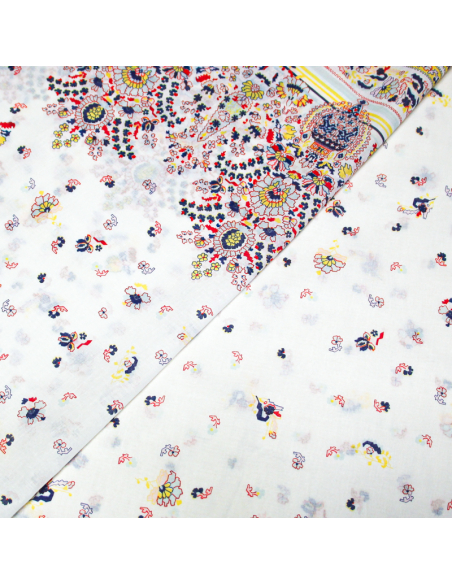 Voile 100% coton double base  - Jardin fantastique