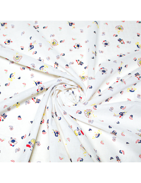 Voile 100% coton double base  - Jardin fantastique