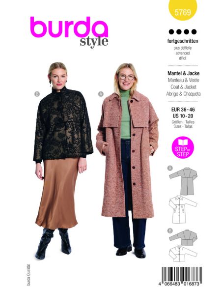 Patron Burda 5769 - Cape raffinnée
