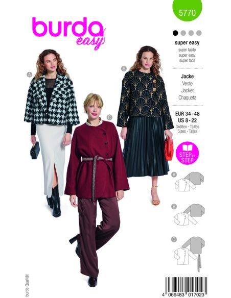 Patron Burda 5770 - Cape raffinnée
