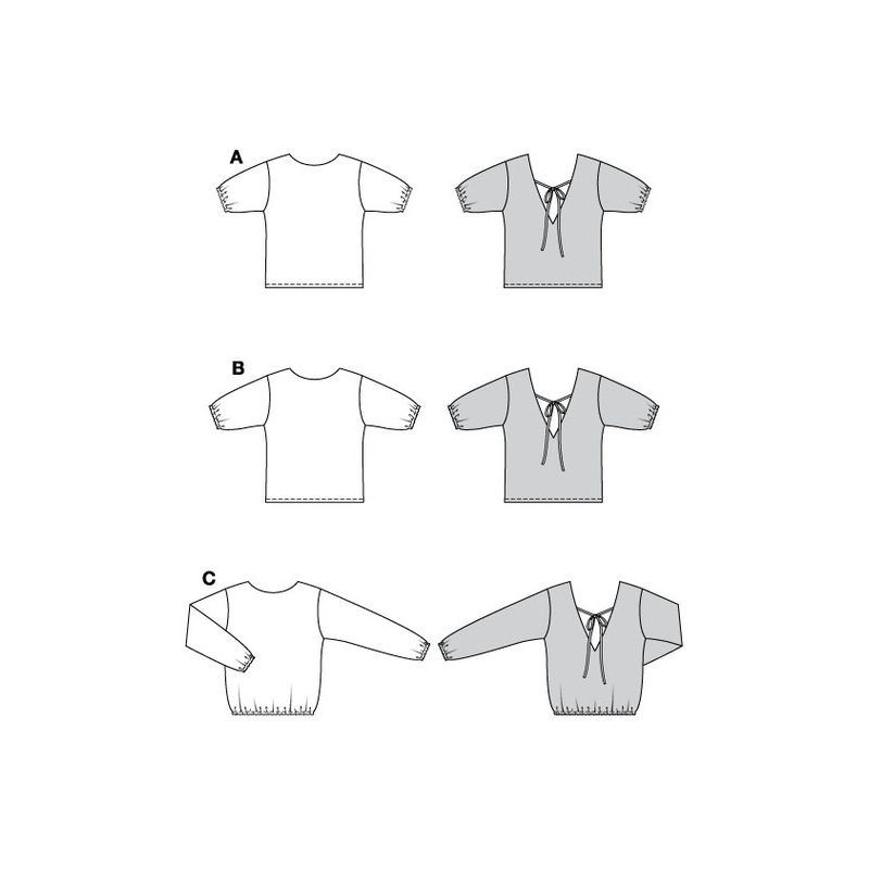 Patron Burda 5771 - Trois blouses