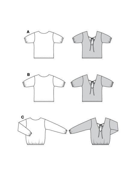 Patron Burda 5771 - Trois blouses
