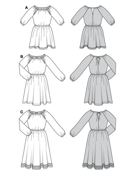 Patron Burda 5772 - Robes de fête ou décontractée