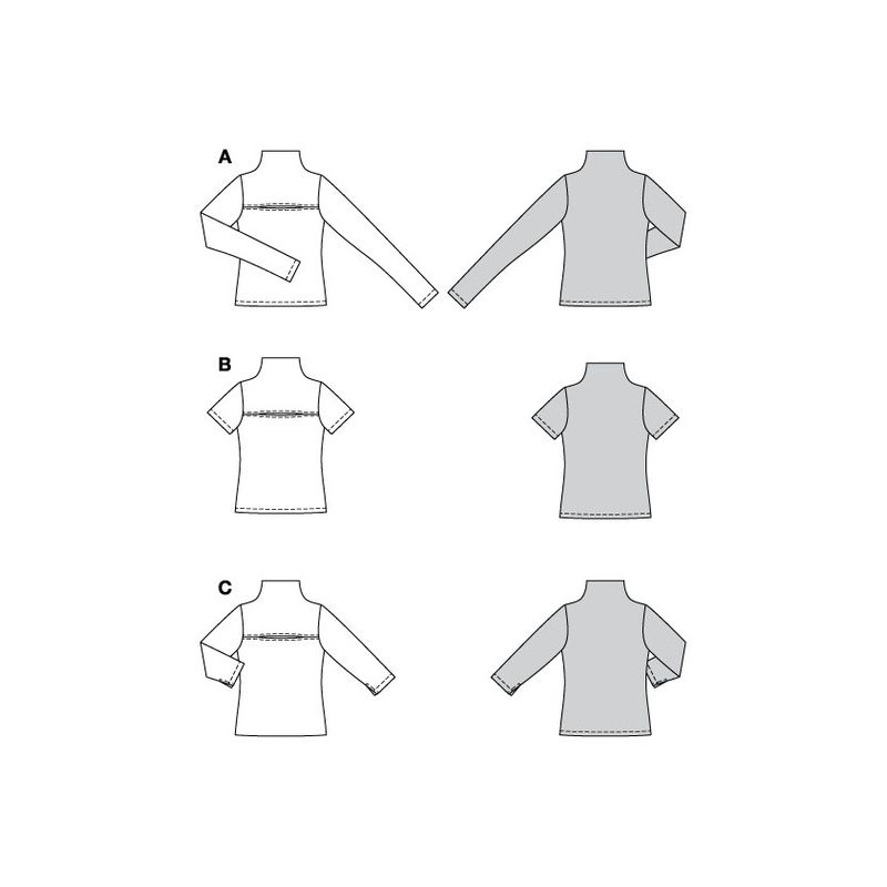 Patron Burda 5774- T-shirt et col roulé