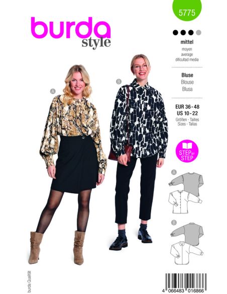 Patron Burda 5775 - Blouses
