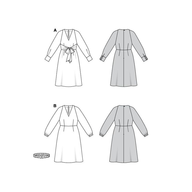 Patron Burda 5777 - Robe coupe en biais