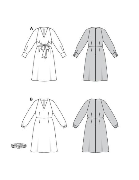 Patron Burda 5777 - Robe coupe en biais