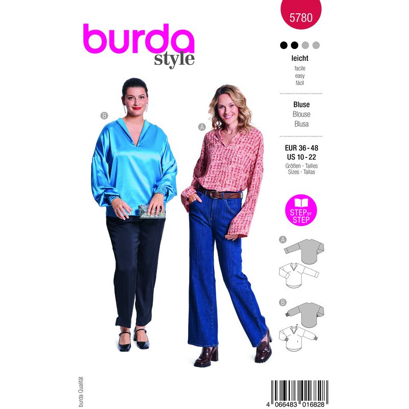 Patron Burda 5780 - Chemisier élégant