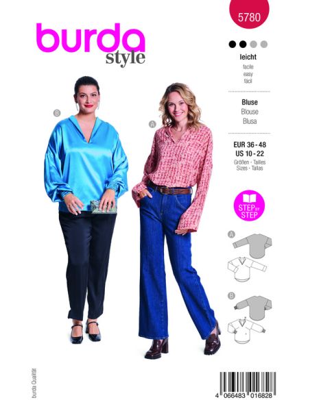 Patron Burda 5780 - Chemisier élégant