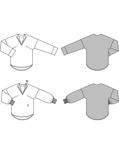 Patron Burda 5780 - Chemisier élégant