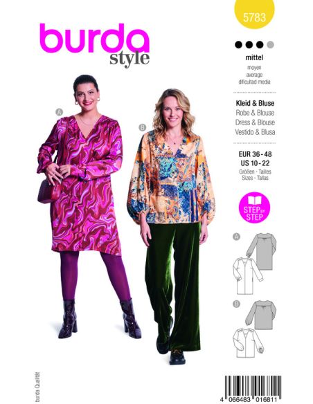 Patron Burda 5783 - Robe raffinnée